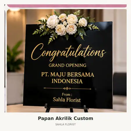 Papan Bunga Akrilik Kedungkandang